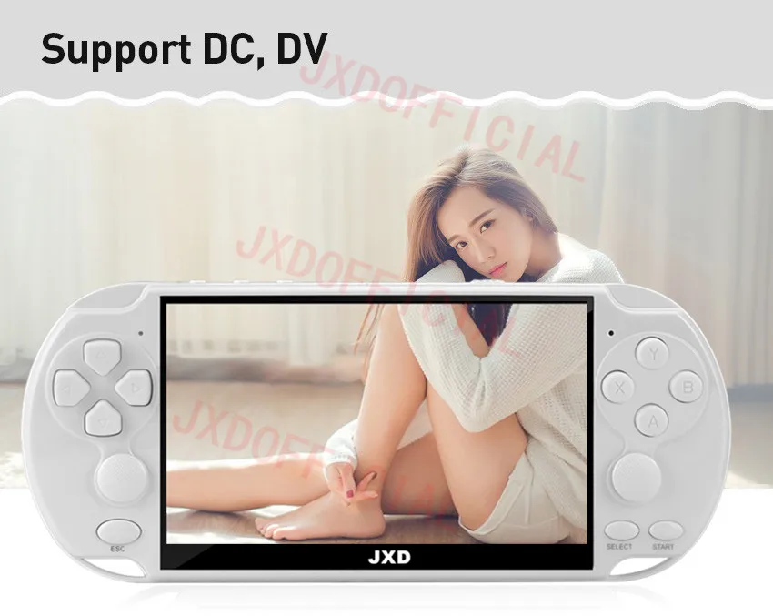 JXD, 48 ГБ, 5,1 дюйма, двойной джойстик, игровая консоль, встроенный в 9450, игра для аркадных игр, neogeo/cps/gba/gbc/GB/sens/nes/smd, mp5 DV/DC