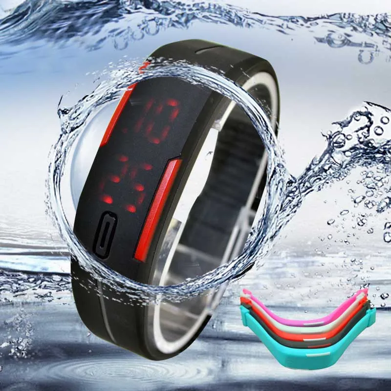 

Ultra Thin Men Girl Sports Silicone Digital LED Sports Bracelet Wrist Watches Relogio Feminino Ladies' Gifts Hot Sale F