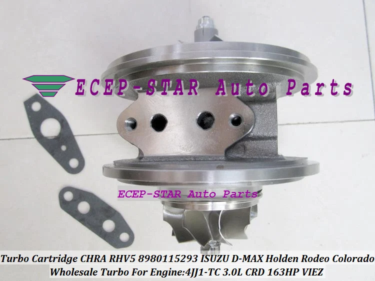Турбокартридж CHRA RHV5 VDD30013 VBD30013 8980115293 8980115296 Турбокомпрессор Для ISUZU D MAX Rodeo 3.0L CRD 07 4JJ1