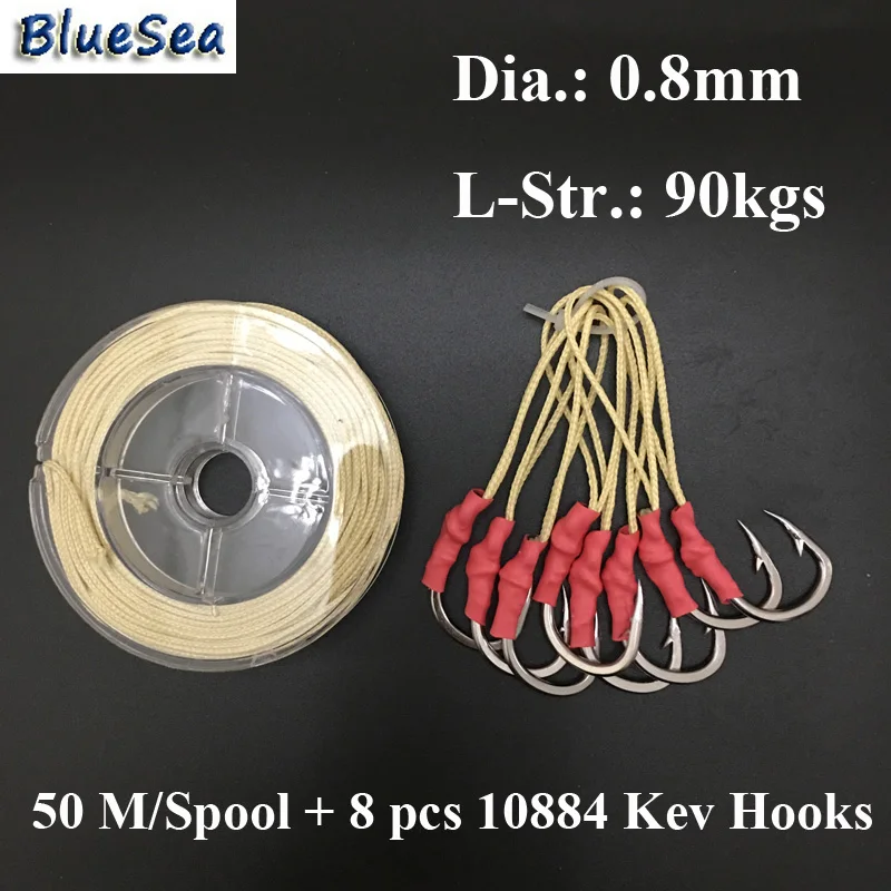 Рыболовные крючки BlueSea 8 нитей 50 м/катушка 0 мм 90 кг|hook assist|fishing hookassist hook |