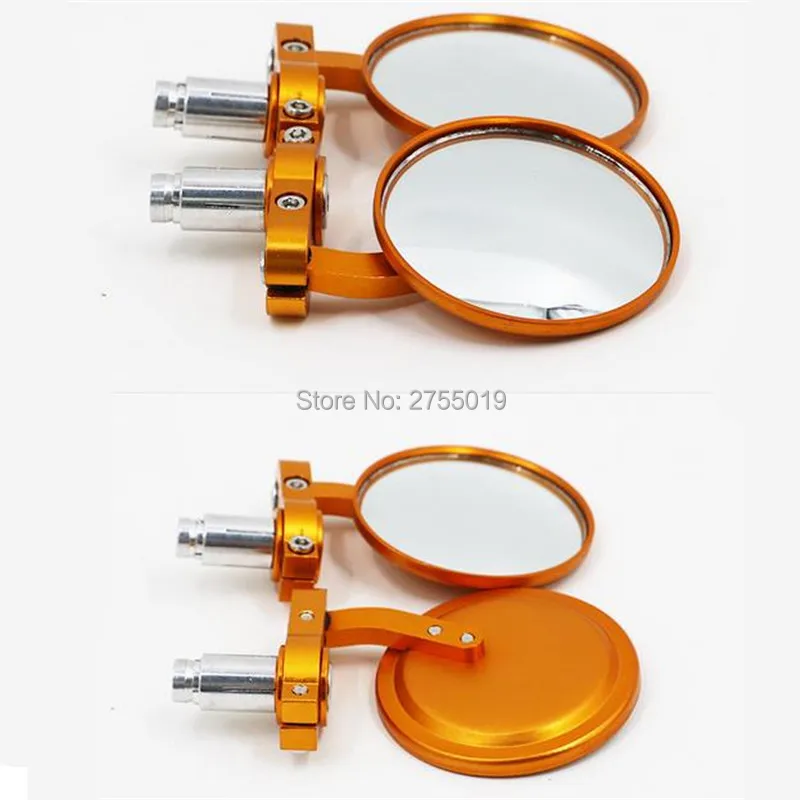 universal Aluminum motorcycle round handle bar Side Mirrors For Suzuki Kawasaki Honda Yamaha cafe racer 5 colors | Автомобили и