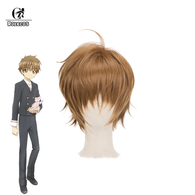 ROLECOS Аниме Косплей Cardcaptor Clearcard Sakura Shaoran Li головной убор короткие коричневые