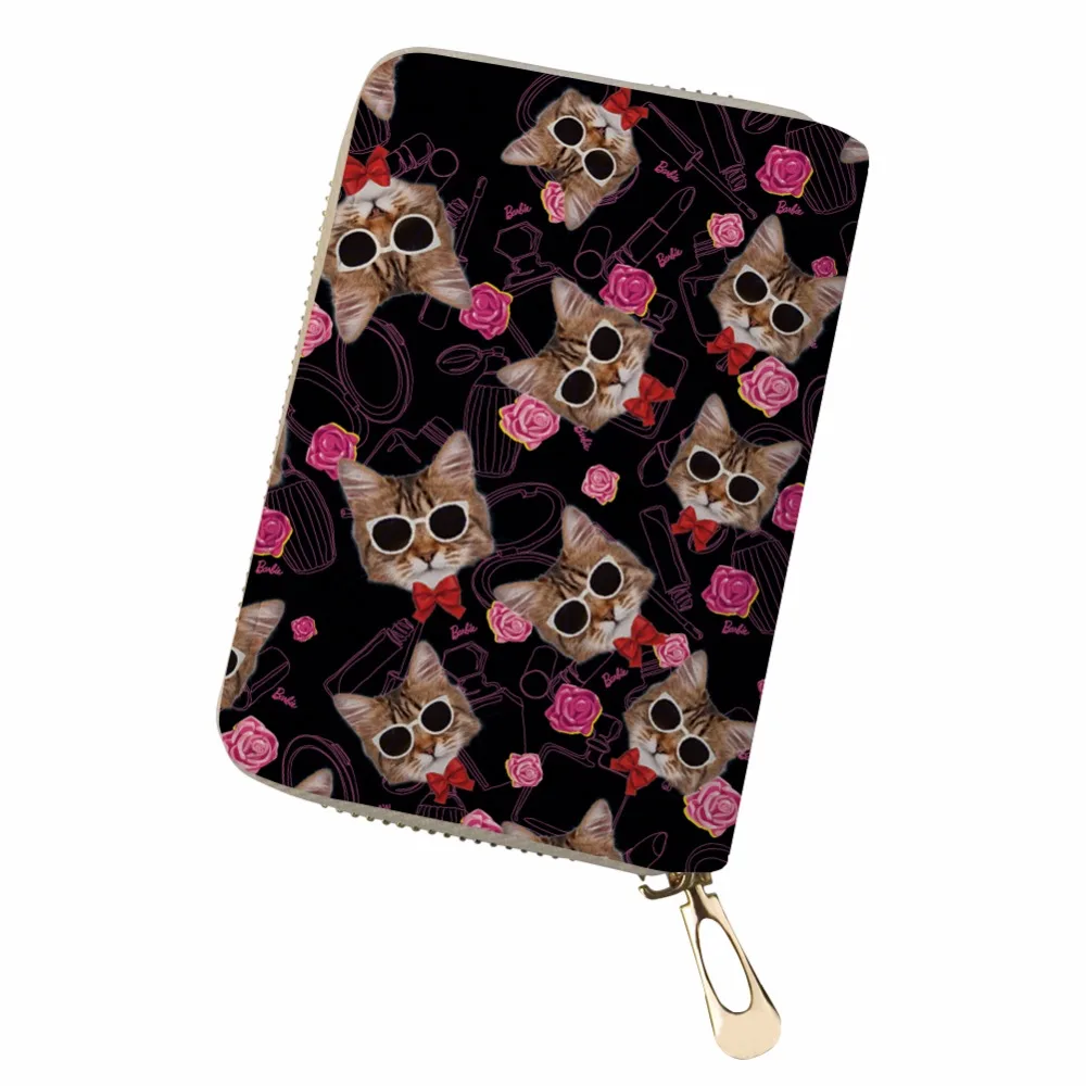 Noisydesigns черная сумка для кошек держатель паспорта тонкий кошелек Pochette Card животные