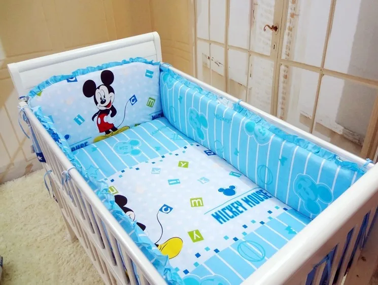 6pcs Cartoon Blue Cloud Bumpers Cama Bebe Cotton Baby Set Supplies Room Decor Baby Bedding Set 4bumpers Sheet Pillow Cover Buy At The Price Of 42 80 In Aliexpress Com Imall Com