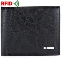new men credit card holder pu leather wallet aluminum automatic mini wallet with back pocket id card rfid blocking purse