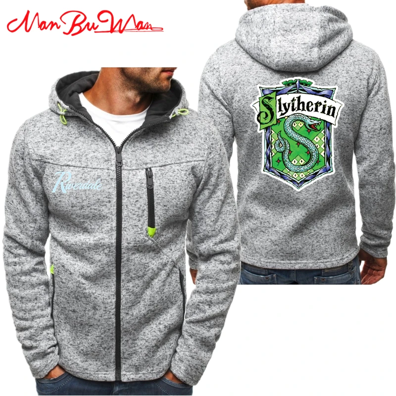Аниме Гриффиндор толстовки со львом для мужчин Модные свитшоты на молнии мужской