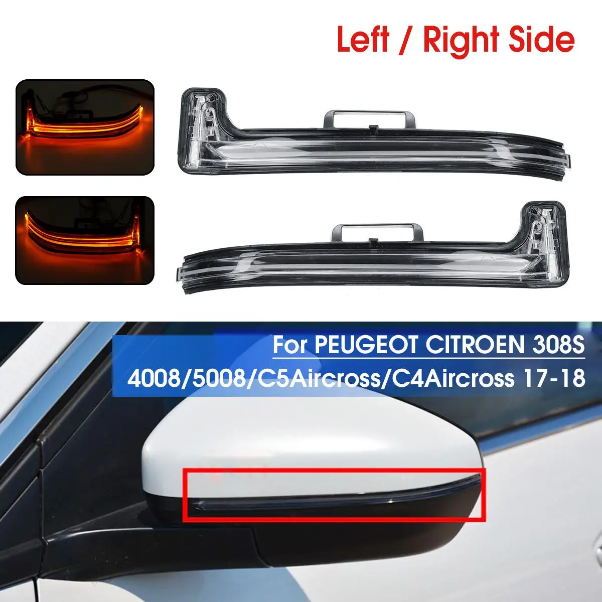 Светодиодный индикатор зеркала для peugeot/Citroen 308S 4008 5008 C4 C5 Aircross