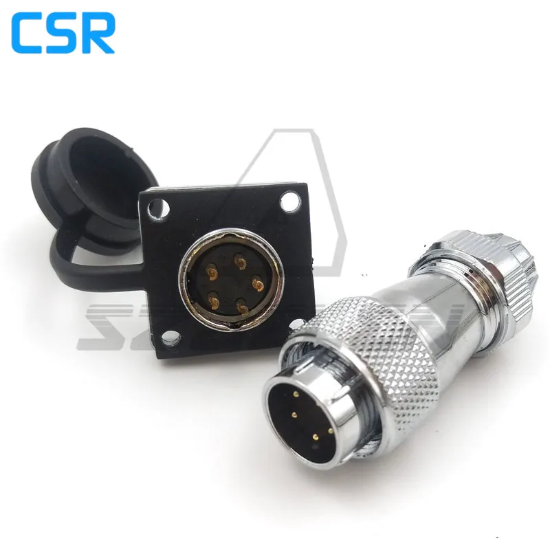 Серия WS16 водонепроницаемый 5 контактный разъем и розетка промышленная