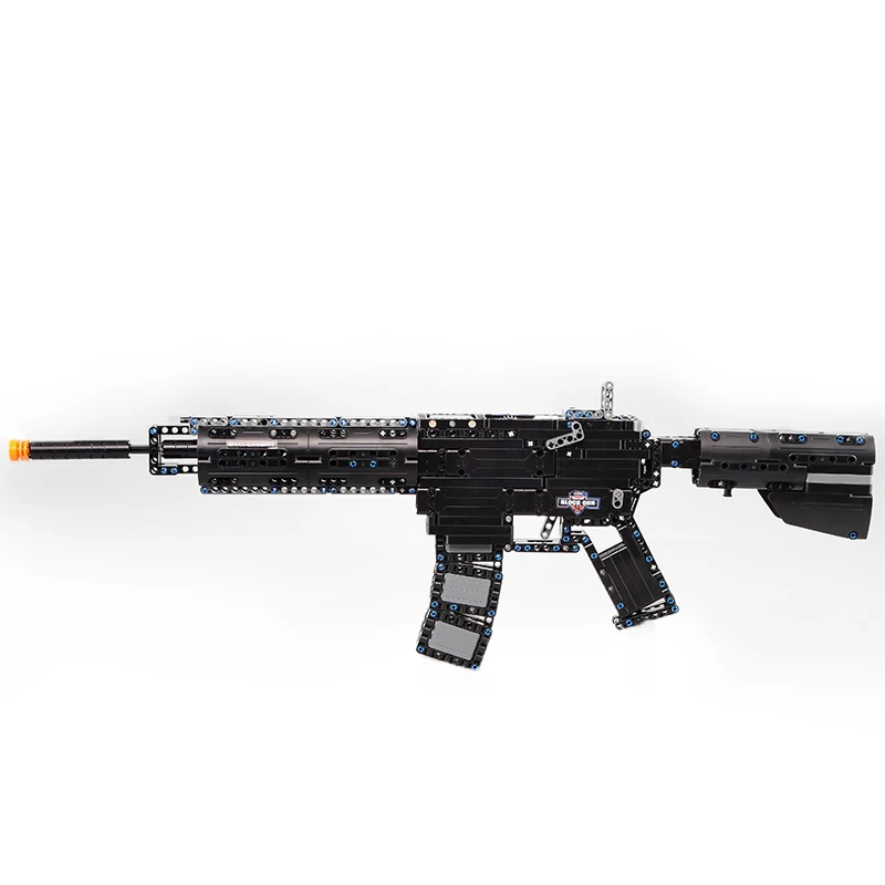 

Cool modern military M4A1 carbine Rubberband gun building block model bricks assemblage toys collection for boys gifts