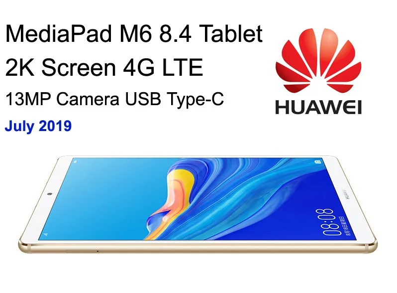 HUAWEI MediaPad M6 планшетный ПК 4G LTE 8 4 дюймов 2K дисплей Восьмиядерный 13MP камера Harman Kardon с