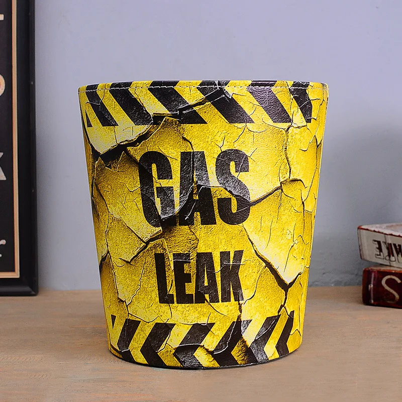 Ретро кожаные мусорные баки для Дома кухни гостиной украшение хранения ведро