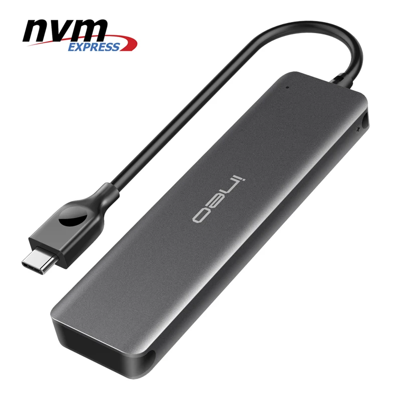 Ineo M.2 NVMe SSD чехол алюминиевый корпус для USB C 3,1 Gen 2 10 Гбит/с type-C-M.2 PCIe NVMe SSD Caddy [C2592]