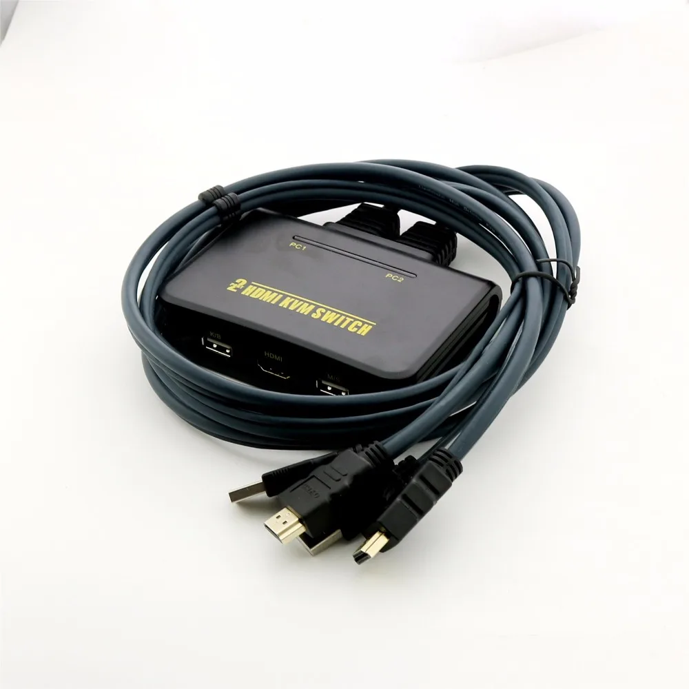1 шт. 120 см 2 портовый двухпортовый USB 0 HDMI KVM переключатель с кабелем для двух