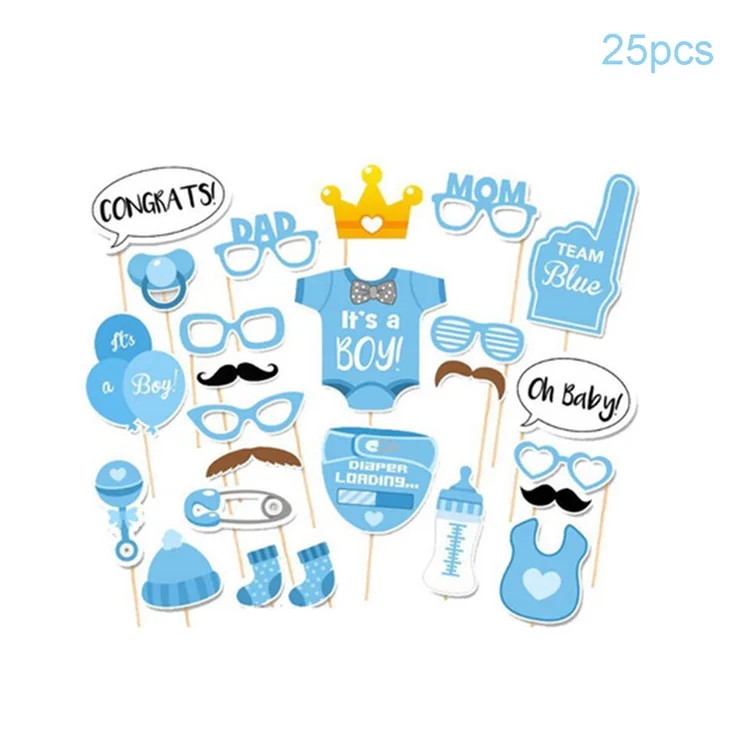 Blue photo booth LAPHIL 16 дюймов Baby Shower Фольга воздушные шары синий розовый его для мальчиков и девочек с надписью балон детское украшение для душа Пол раскрыть вечерние поставки - Цвет: Blue photo booth
