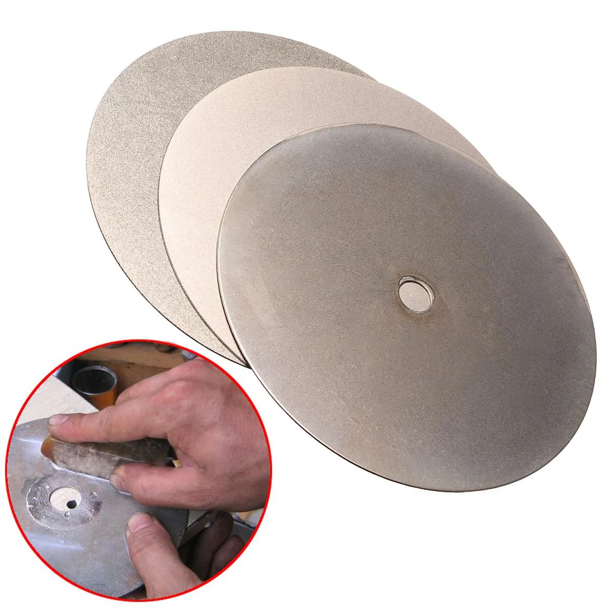 

150mm 3Pcs 6" Inch Diamond Grinding Wheel Grit 240# 600# 3000# Flat Lap Disk Wheel Grinding Pad Tool Power Tool Accessories