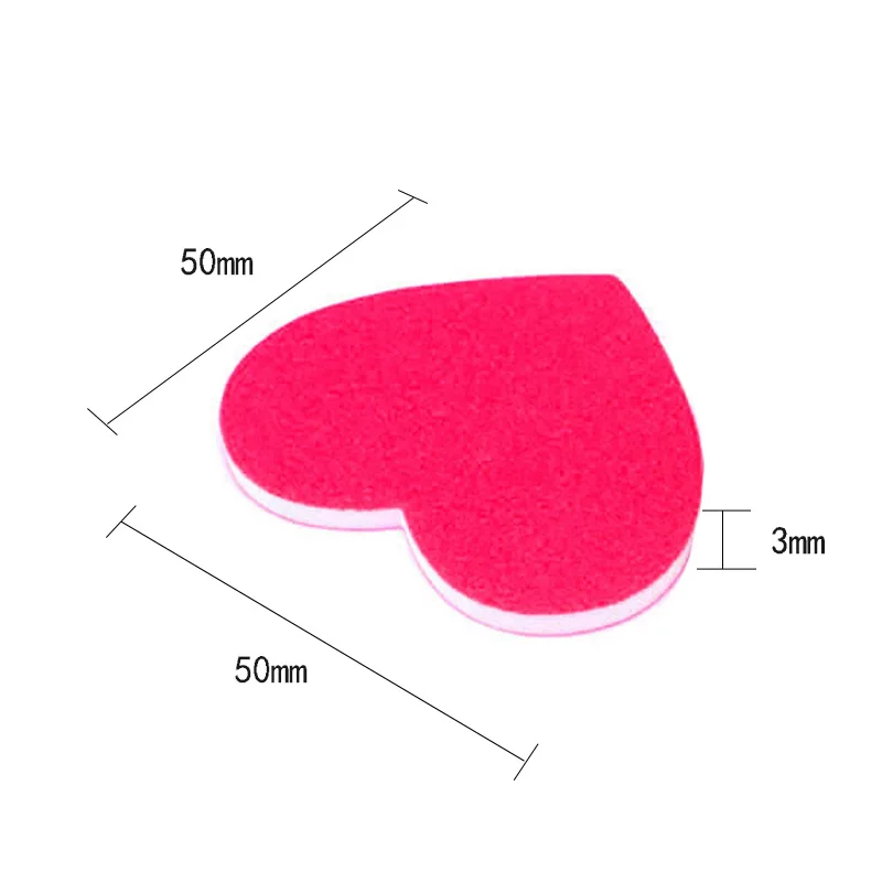 

20pcs Mini Sponge Files Heart Salon Sanding Buffer Polish Block Nail Files Gift Double Side Manicure Pedicure Makeup Tools