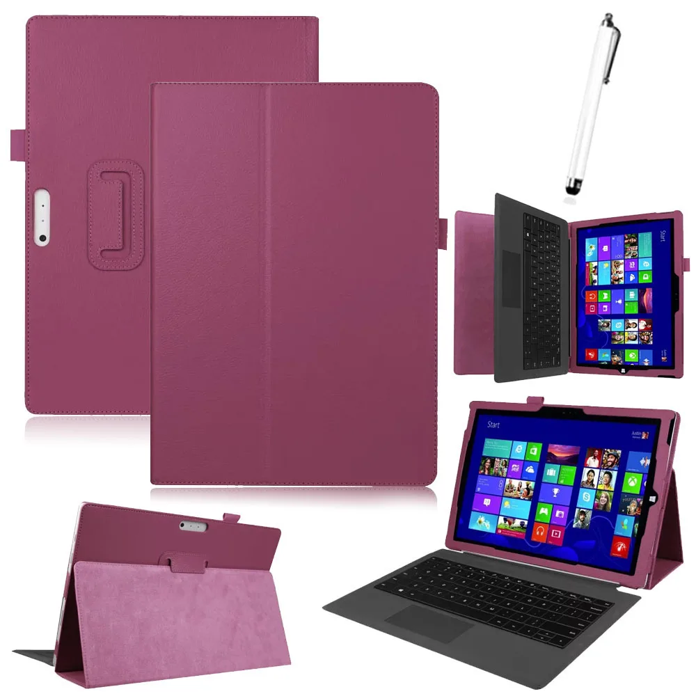 Для Surface Pro 3 Pro 4 из искусственной кожи Чехол Ультра тонкий корпус подставка чехол для microsoft Surface Pro3 Pro4 12 дюймов планшет+ ручка