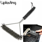 Горячая Распродажа щетка для чистки гриля, барбекю, антипригарная проволочная щетка из нержавеющей стали, чистящие щетки с ручкой, инструменты для приготовления барбекю