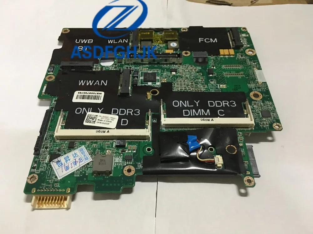Материнская плата для ноутбука Dell Precision M6400 0U222F U222F DAXM1MB1AE0 DDR3 Протестирована