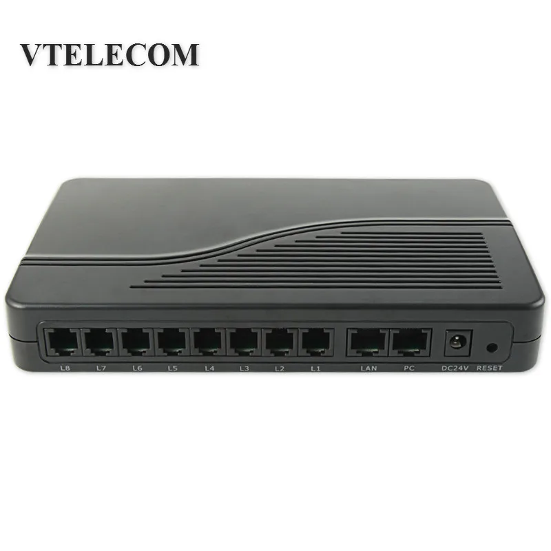 8 портов шлюз VoIP FXS ATA HT 882 Порты для телефонных наборов или PBX магистральная линия