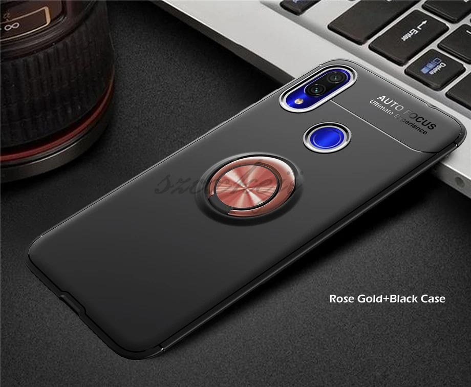 Чехол из силикагеля для Xiaomi Redmi Note 7 7 pro, автомобильный держатель, магнитный кронштейн, кольцо на палец, чехол из ТПУ для Redmi Note 7