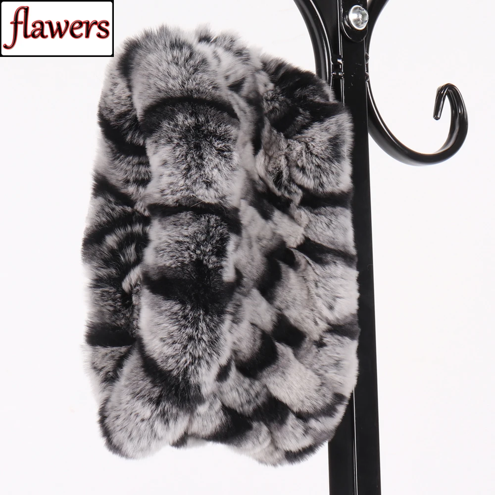 2021 модные зимние женские реального шарф из меха кролика рекс с мехом меховые