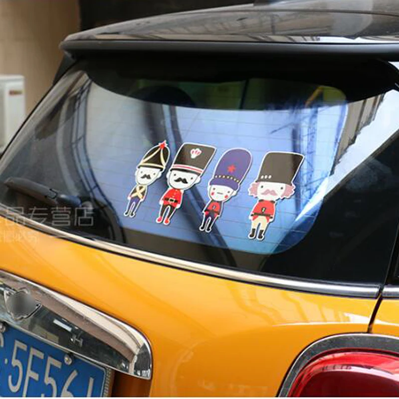 Новейшая мода печать наклейки на заказ солдат крутой стиль УФ Защита Mini Cooper