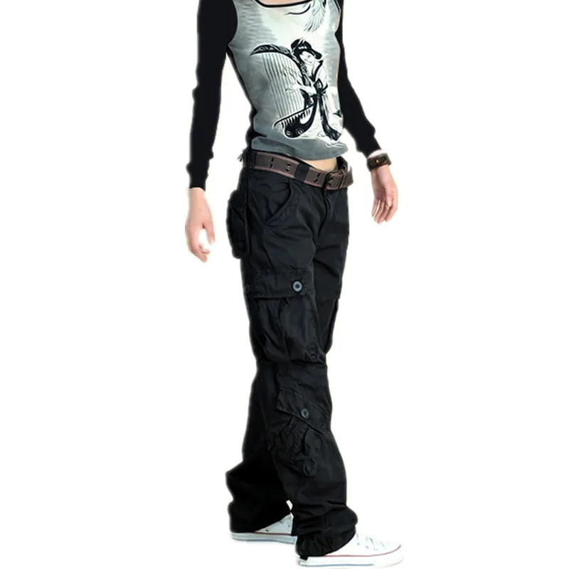 Брюки карго женские свободные в стиле хип хоп большие размеры 40|cargo pants for females|cargo