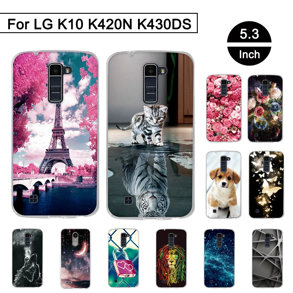 Чехол для LG K10 K420N K430DS чехол задней панели 5 3 дюйма защитный с рисунком чехлы