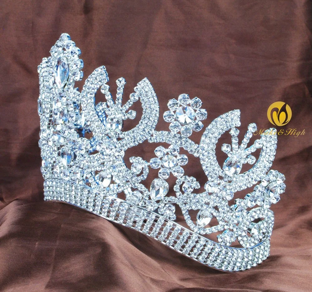 Женская тиара с короной Miss Beauty изысканные Контурные австрийские стразы повязка