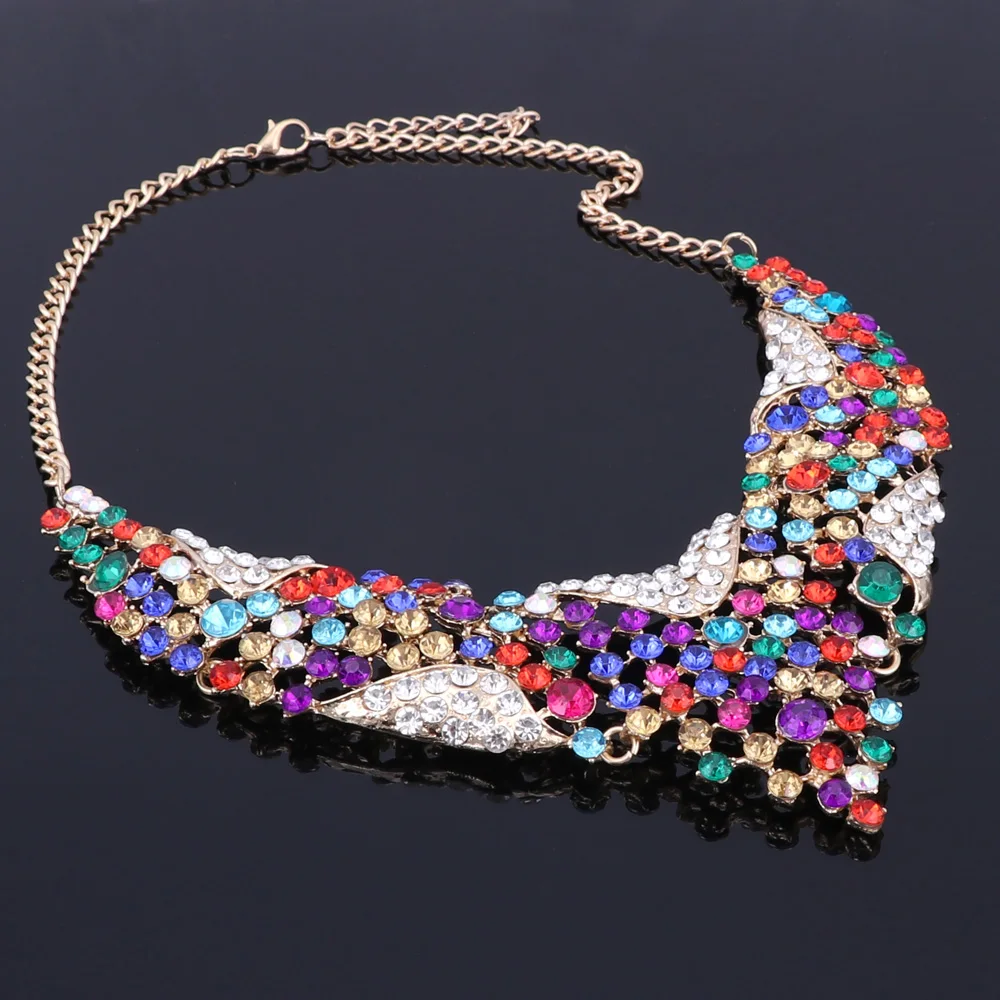 Ювелирные наборы для женщин прекрасные африканские бусы золотого цвета