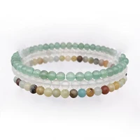natural stone bead bangle women girls yoga bracelet sets jewelry18 18 5 cm amazonite aventurine agates 9