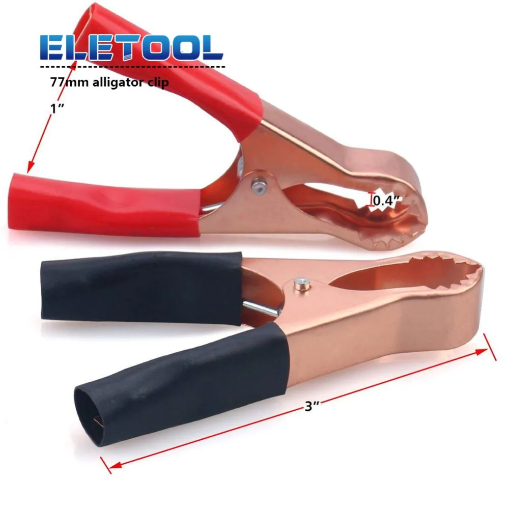 77 мм зажим автомобиля с формой крокодила Батарея зажимы крокодил 50A Красный