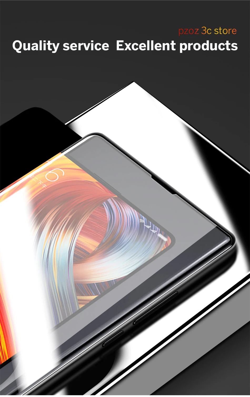 Закаленное стекло PZOZ xiaomi mi x 2 s, защитная пленка для экрана xiaomi mi x2 s, прозрачная пленка для экрана телефона mi x 2, стекло