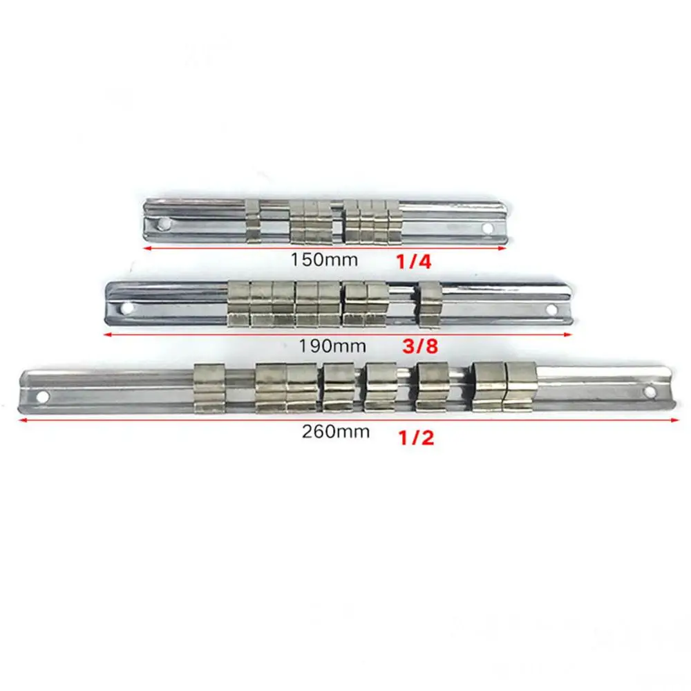 3 pcs 3 шт. 1/4 ''3/8'' 1/2 ''держатель для гнезда для хранения рельсов, для самостоятельного хранения, гнездо для раздвижных рельсов, детали для инструментов, торцевой ключ - Цвет: 3 pcs