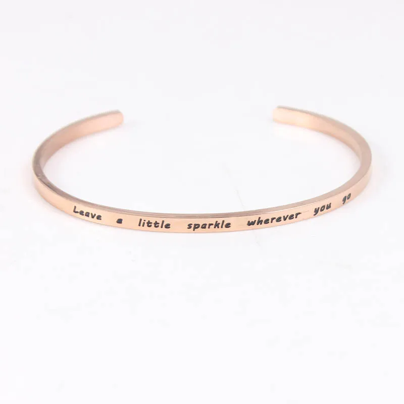 316L браслет из нержавеющей стали розовое золото выгравированный счет кредит