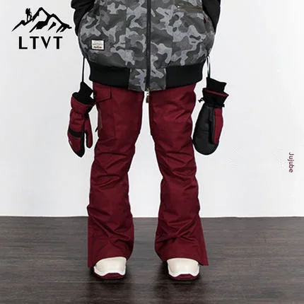 

LTVT Brand Ski Pants Women and Men Professional Winter Snowboard Pants Outdoor Sports Pantalon Ski Female Hiking Ski Trousers