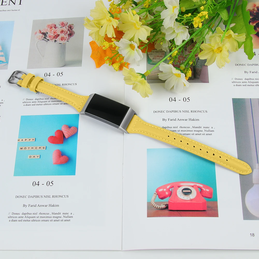 Joyozy для Fitbit Charge 3 Кожаный браслет ремешок для Fitbit Charge 3 фитнес-трекер Смарт-часы сменный ремешок