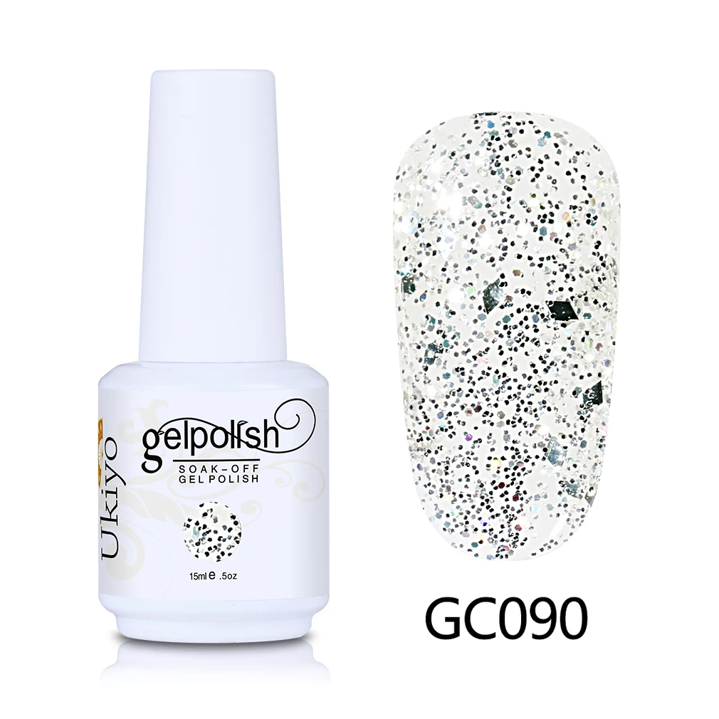 GC090 Ukiyo 15 мл шикарный цветной УФ-гель для ногтей замачиваемый полуперманентный Гель-лак Гибридный лак Эмаль лаковый лак 108 цветов - Цвет: GC090