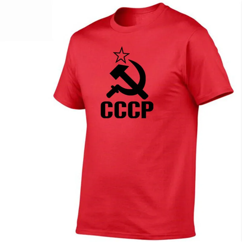 5 red Футболка для спортзала WINER CCCP, Мужская футболка с коротким рукавом, футболки из хлопка с круглым вырезом - Цвет: 5 red