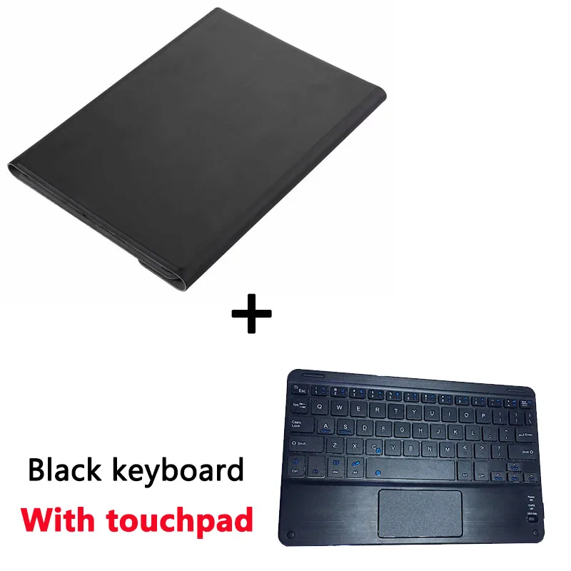 Black case Black TKB Беспроводной чехол с клавиатурой Bluetooth для samsung Galaxy Tab A SM-T510 SM-T515, портативная клавиатура для планшета с тачпадом - Цвет: Black case Black TKB