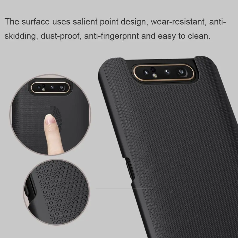 Чехол для samsung Galaxy A80 A90 NILLKIN Супер Матовый Защитный матовый жесткий чехол для samsung A80 A90 Подарочный держатель для телефона