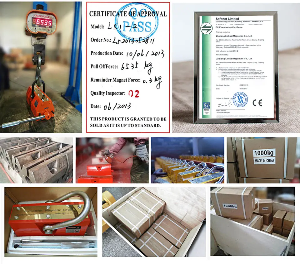 LISHUAI 100 кг(220Lbs) Хорошее качество Постоянный Магнитный подъемник/Постоянный подъемный магнит для стальной пластины с сертификатом CE
