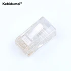 Kebidumei 100 шт.лот RJ45 RJ-45 CAT5 CAT6 модульный разъем 8P8C разъем сетевой Ethernet разъем 8 контактов Lan Сетевые Кабельные головки