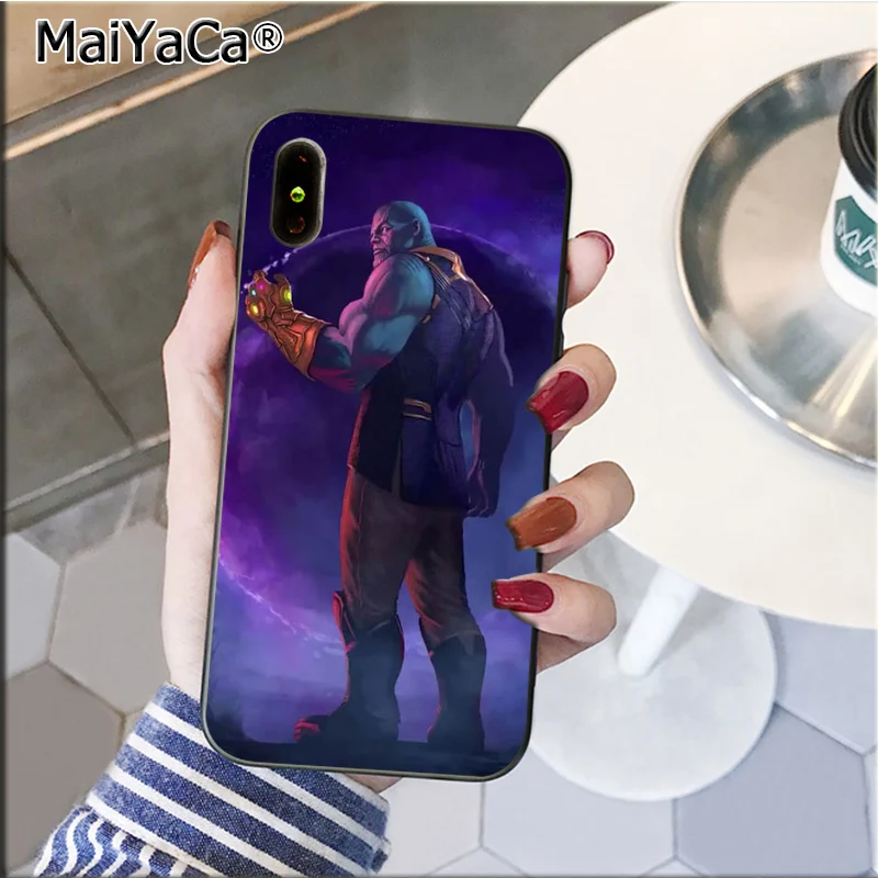 2 MaiYaCa Marvel Thanos Infinity мягкий резиновый чехол для телефона iPhone 8 7 6 6S Plus 5 5S SE XR X XS MAX Coque Shell - Цвет: 2