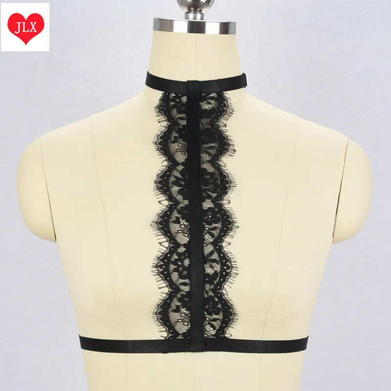 Черное Кружевное женское белье ожерелье цепочка с кружевом женский сексуальный