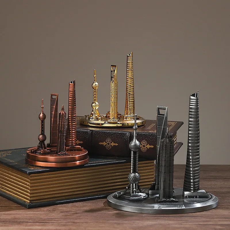 Креативные металлические поделки Shanghai архитектурные модельные украшения для