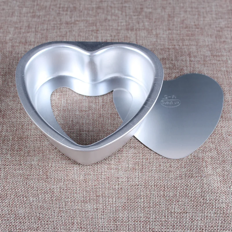 4-дюймовая сковорода для выпечки тортов из алюминиевого сплава в форме сердца