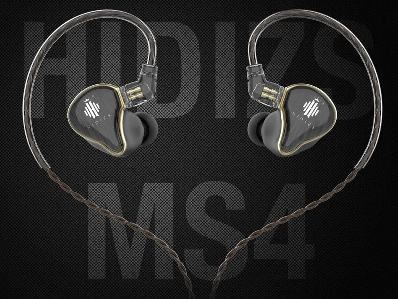Черный HIDIZS Русалка MS4 HIFI аудио 4 драйвера Гибридный тройной 3 Ноулз BA+ 1 DD в ухо монитор наушники IEM 2 Pin 0,78 мм детахаб - Цвет: Черный