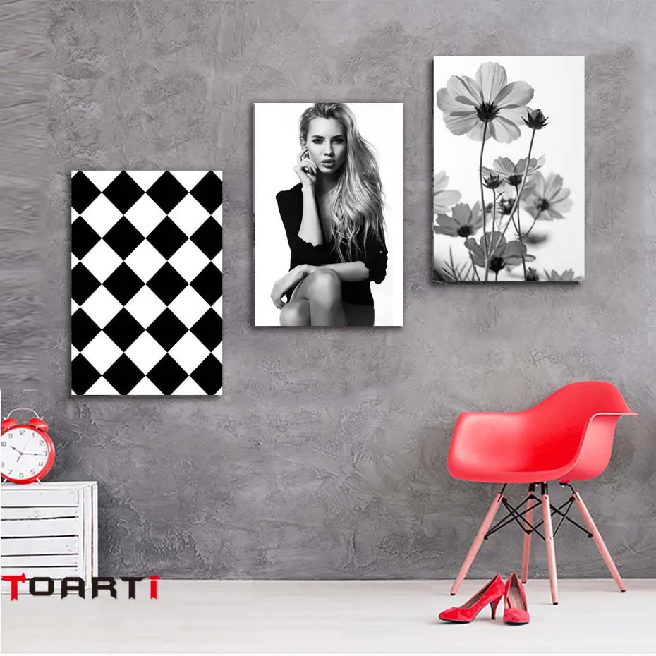 Реалистичная картина для съемки на сцене настенная живопись холсте черный и